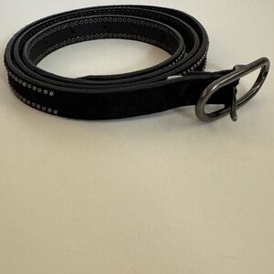 Black Studded Leather Belt